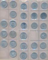 Vegyes ~150db-os magyar fémpénz gyűjtemény "Münz-Album" feliratú albumba rendezve T:vegyes