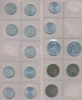 Vegyes ~150db-os magyar fémpénz gyűjtemény "Münz-Album" feliratú albumba rendezve T:vegyes