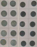 Vegyes ~150db-os magyar fémpénz gyűjtemény "Münz-Album" feliratú albumba rendezve T:vegyes