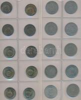 Vegyes ~150db-os magyar fémpénz gyűjtemény "Münz-Album" feliratú albumba rendezve T:vegyes