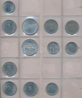 Vegyes ~150db-os magyar fémpénz gyűjtemény "Münz-Album" feliratú albumba rendezve T:vegyes