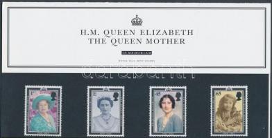 In Memoriam Queen Elizabeth The Queen Mother set in holder, Az anyakirálynő halála sor díszcsomagolásban