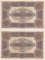 1920. 100K piros sorozat- és sorszám "Orell Füssli Zürich" (3x) T:II,II-
Adamo K29