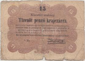 1849. 15Kr (2x) + 30Kr (2x) "Kossuth bankó" + 2Ft "Kincstári utalvány" T:III-