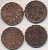 1858B-1885. 1Kr Cu (4xklf) T:2,2-