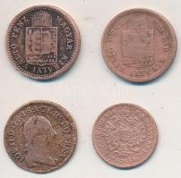 1782B 1/4Kr Cu + 1859V 5/10Kr Cu + 1885KB 1Kr Cu + 1891KB 1Kr Cu T:2-,3,3-