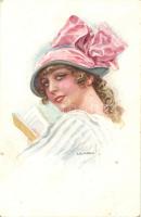 Italian art postcard, lady, "Erkal" Küstler-Serie 308/6. s: Usabal (EB)