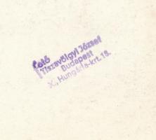 cca 1950 Tiszavölgyi József riportfelvétele egy kirakodóvásárról, pecséttel jelzett, 13x18 cm