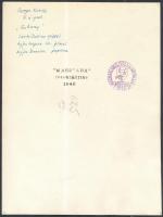 1943 Varga Károly: Zuhany, feliratozott vintage fotóművészeti alkotás, bemutatva az 1943-as MASZTABA...