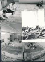 1980 Kozák A. (MTI): A Feszty körkép restaurálása, bőséges magyarázó szöveggel, 2 db sajtófotó, hozzáadva egy képeslapot a táltos áldozatbemutatásáról, 18x21 cm