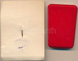 1971. "TSZ. Dolgozó 10 év" fém kitűző igazolvánnyal + "TSZ. Dolgozó 15 év" fém k...