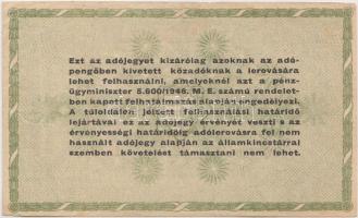 1946. 54db-os vegyes ADÓPENGŐ bankjegy tétel T:vegyes