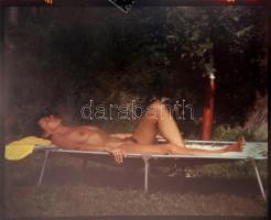 cca 1980 Színes diapozitív képek, 9 db 6x6 cm-es finoman erotikus dia