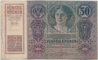 1914. 50K felülbélyegzés nélkül T:III