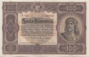 1920. 100K "Orell Füssli Zürich" + 1923. 100K (2x) "T.W." + "Magyar Pénzjeg...