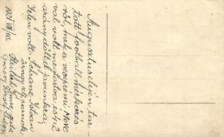 1921 A veszprémi MOVE labdarúgó csapata / football team photo (ferdén vágott / slant cut)