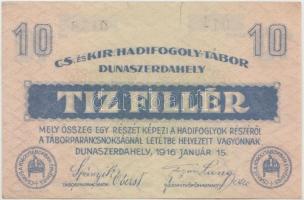 Dunaszerdahely / hadifogolytábor 1916. január 15. 10f T:I-