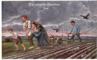 Das unterjochte Deutschtum; Verlag Josef Winter / the yoked Germans Anti-Semitic postcard