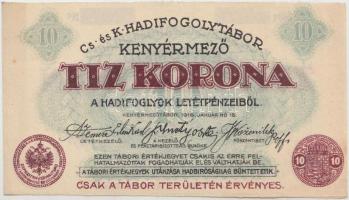 Kenyérmező/hadifogolytábor 1916. január 15. 10K sorozat- és sorszám nélkül T:I-