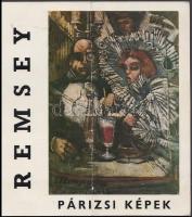 1976 Remsey Jenő festőművész saját kézzel írt ajánlása kiállítási katalógusa lapján
