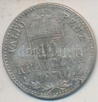 1870KB 10Kr Ag "Váltó Pénz" T:3