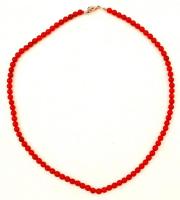 Korall gyöngysor, h: 43 cm / Coral necklace