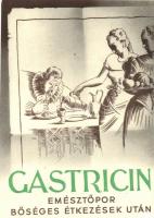 Gastricin emésztőpor reklám / medicine advertisement (12 x 17 cm) (EK)