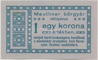 Újpest 1919. Mauthner Bőrgyár 1k + 2K váltópénz T:I,I-