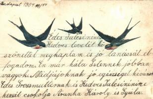 Swallows, Emb. (wet corner)