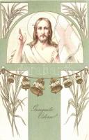 Easter, Jesus, Emb. litho (EK)