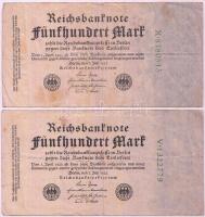 Németország / Weimari Köztársaság 1922. 500M (5x) + 1922. 5000M (3x) T:II-,III,III-
Germany / Weimar...