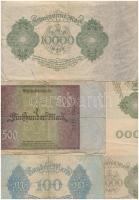 Németország/ Weimari Köztársaság 1922. 100M + 500M + 10.000M (3x) T:III-IV
Germany / Weimar Republic...