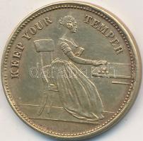 Nagy-Britannia ~1850. "Viktória" Cu zseton T:2 Great Britain ~1850. "Victoria - Keep your temper" Cu token C:XF