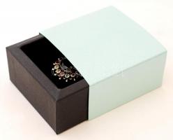 Színes féldrágakövekkel (ametiszt, citrin) díszített ezüst (Ag) gyűrű, jelzett, br: 9,5 g /
silver r...