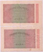 Németország / Weimari Köztársaság 1923. 20.000M (4x) + 500.000M + 2.000.000M (4x) + 20.000.000M + 10...