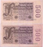 Németország / Weimari Köztársaság 1923. 20.000M (4x) + 500.000M + 2.000.000M (4x) + 20.000.000M + 10...