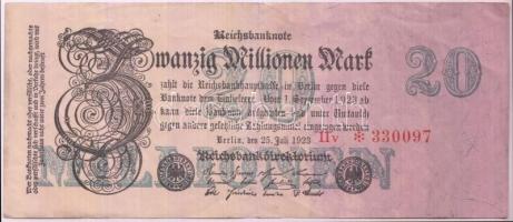 Németország / Weimari Köztársaság 1923. 20.000M (4x) + 500.000M + 2.000.000M (4x) + 20.000.000M + 10...