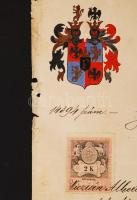 1898 Eperjes, alispán által kiállított családi nemesség- és címerigazolás Sáros vármegyéből, okmányb...