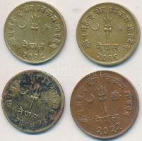 Nepál 1958-1961. 2p sárgaréz (3xklf) + 5p Br T:2-
Nepal 1958-1961. 2 Paisa Brass (3xdiff) + 5 Paisa ...