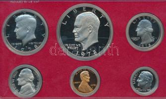 Amerikai Egyesült Államok 1978. 1c-1$ (6xklf) forgalmi szett dísztokban T:PP
USA 1978. 1 Cent - 1 Do...