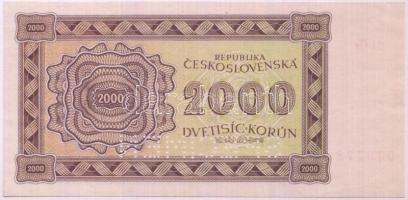 Csehszlovákia 1945. 2000K "SPECIMEN" perforációval T:II
Czechoslovakia 1945. 2000 Korun wi...