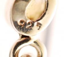 Féldrágakövekkel(citron) kirakott ezüst(Ag) karkötő, jelzett, br: 22,4 g