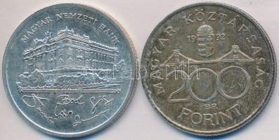 1992. 200Ft Ag "MNB" (2x) T:2,2-