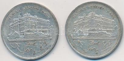 1992. 200Ft Ag "MNB" (2x) T:2,2-