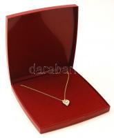 Tűzaranyozott citrin díszítésű ezüst(Ag) medál láncon, jelzett, 7,8 g