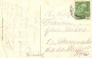 Oberhollabrunn, Hauptplatz mit Bahnstrasse; Verlag M. Jordan / main square, Maximilian Jordan's...