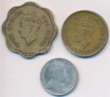 Ceylon 1910. 10c Ag + 1943. 25c + 1951. 10c T:2,2-
Ceylon 1910. 10 Cents Ag + 1943. 25 Cents + 1951....