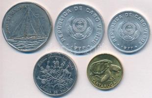 Zöld-foki Köztársaság 1977. 20c + 50c + 1994. 1E + 10E + 20E T:2
Cape Verde 1977. 20 Centavos + 50 C...