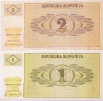 Szlovénia 1990. 1T + 2T + 1992. 10T + 20T T:I,II
Slovenia 1990. 1 Tolar + 2 Tolarjev + 1992. 10 Tola...