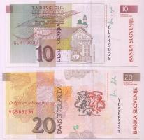 Szlovénia 1990. 1T + 2T + 1992. 10T + 20T T:I,II
Slovenia 1990. 1 Tolar + 2 Tolarjev + 1992. 10 Tola...